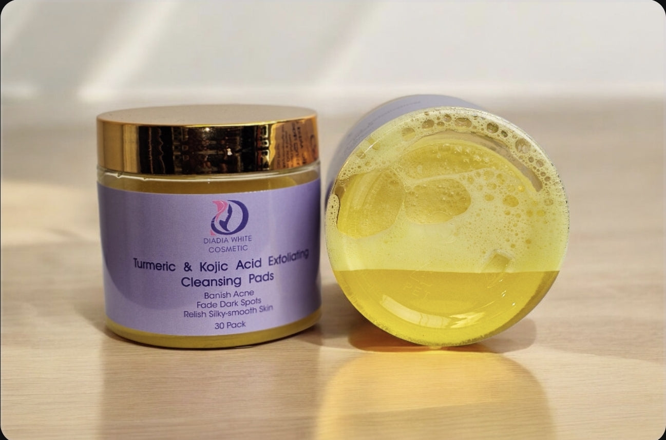 Turmeric & Kojic Acid Exfoliating Cleansing Pads diadia whte cosmetic
