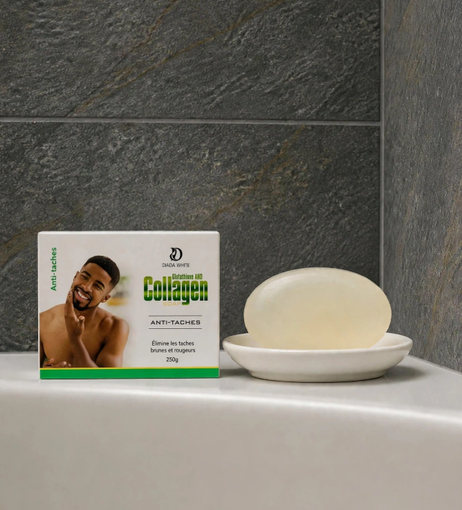 WASH OFF THE DAY. KEEP THE EDGE. Men's Collagen and Glutathione Soap