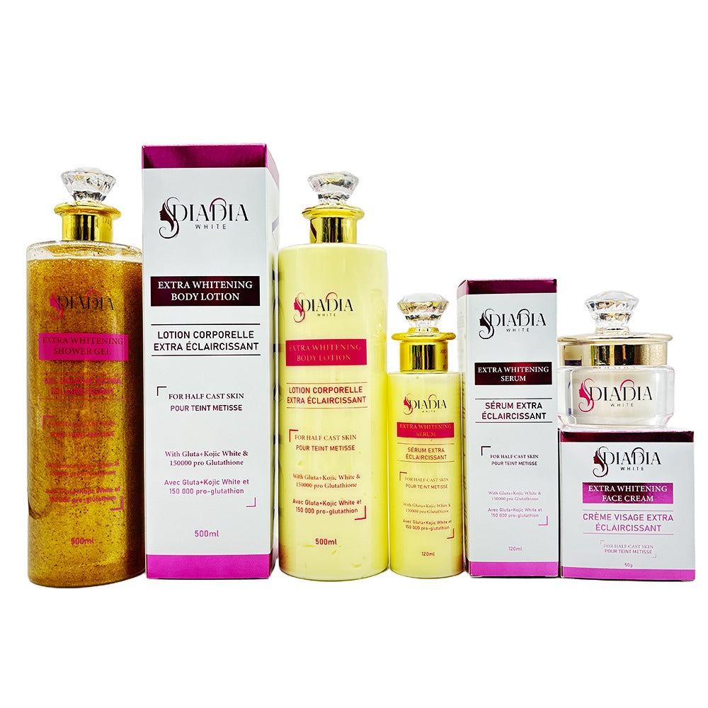Diadia White EXTRA LIGHTENING SET: GLUTA body lotion + RADIANCE SERUMS+ shw gel