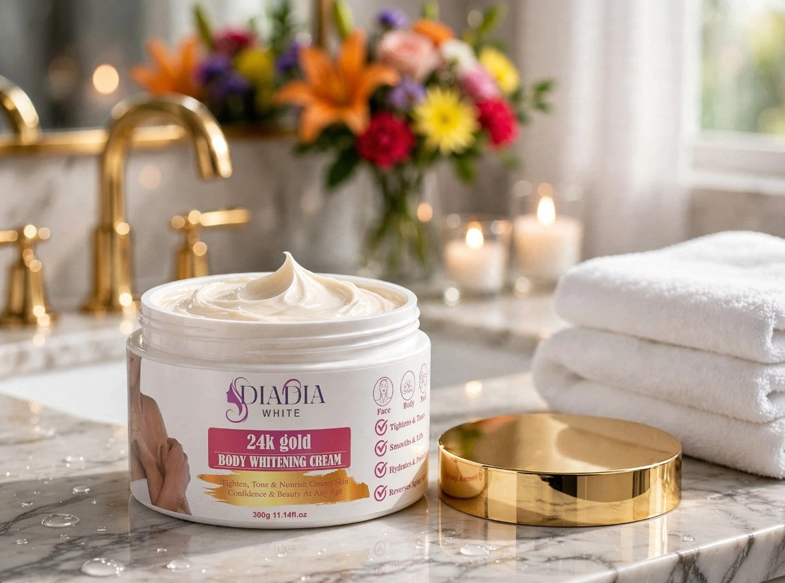 24K Gold Brightening Face & Body Cream: Achieve tighter, brighter, more hydrated, even skin tone