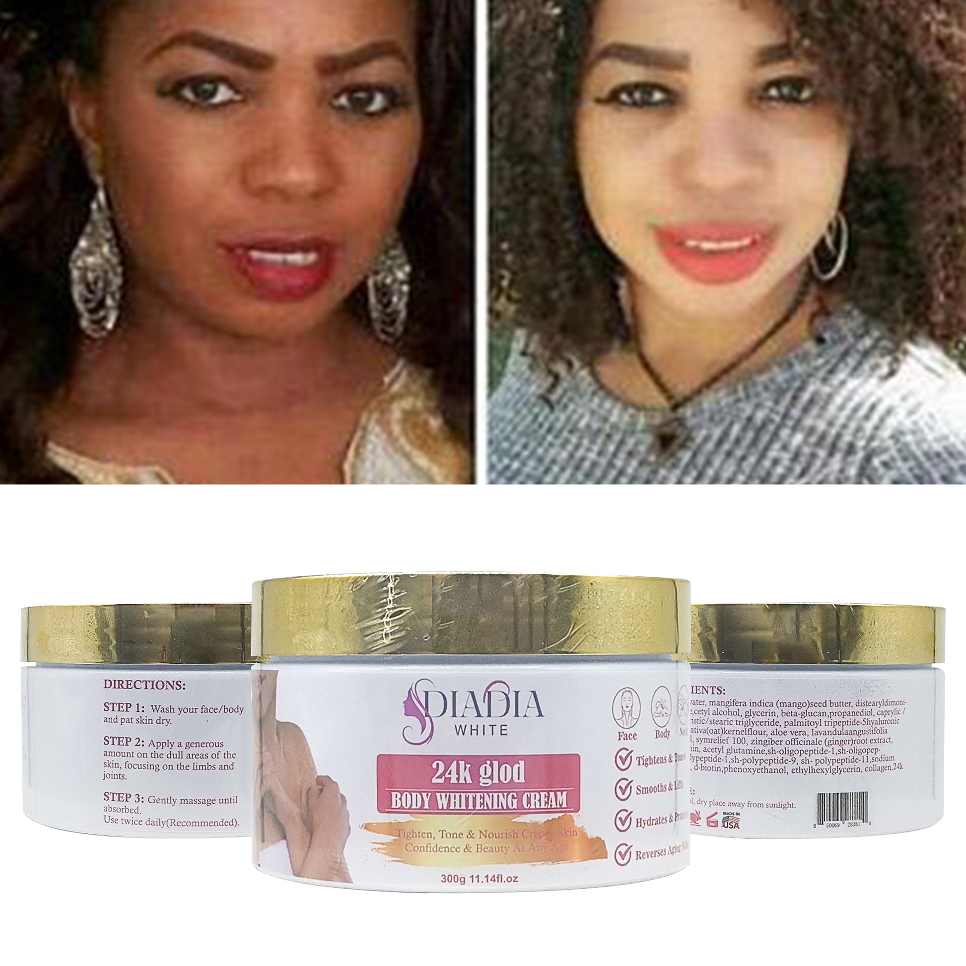 WHITE 24K Gold Body Whitening Cream