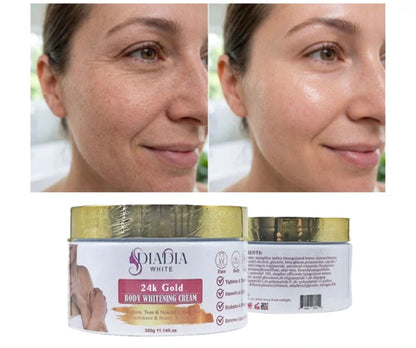 24K Gold Whitening Cream. Achieve smoother, brighter, and more hydrated, even-toned skin.