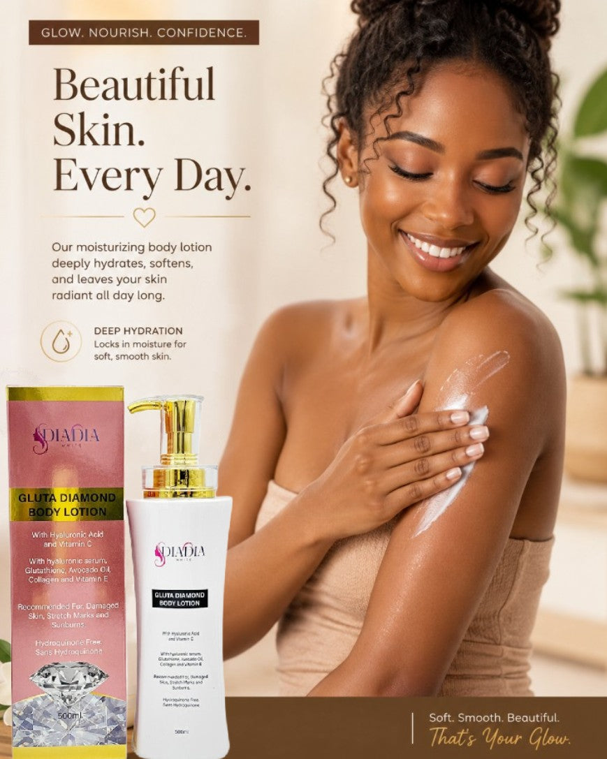 Gluta Diamond Body Lotion with Hyaluronic Acid & Glutathione