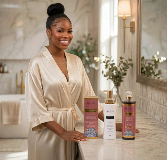 The Gluta Diamond Duo: Brightening Body lotion & Exfoliating  Shower Gel