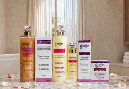 EXTRA BRIGHTENING SET - Extra Lightening Body Lotion + Lightening Face Cream + Radiance Serum + Extra Lightening Shower Gel
