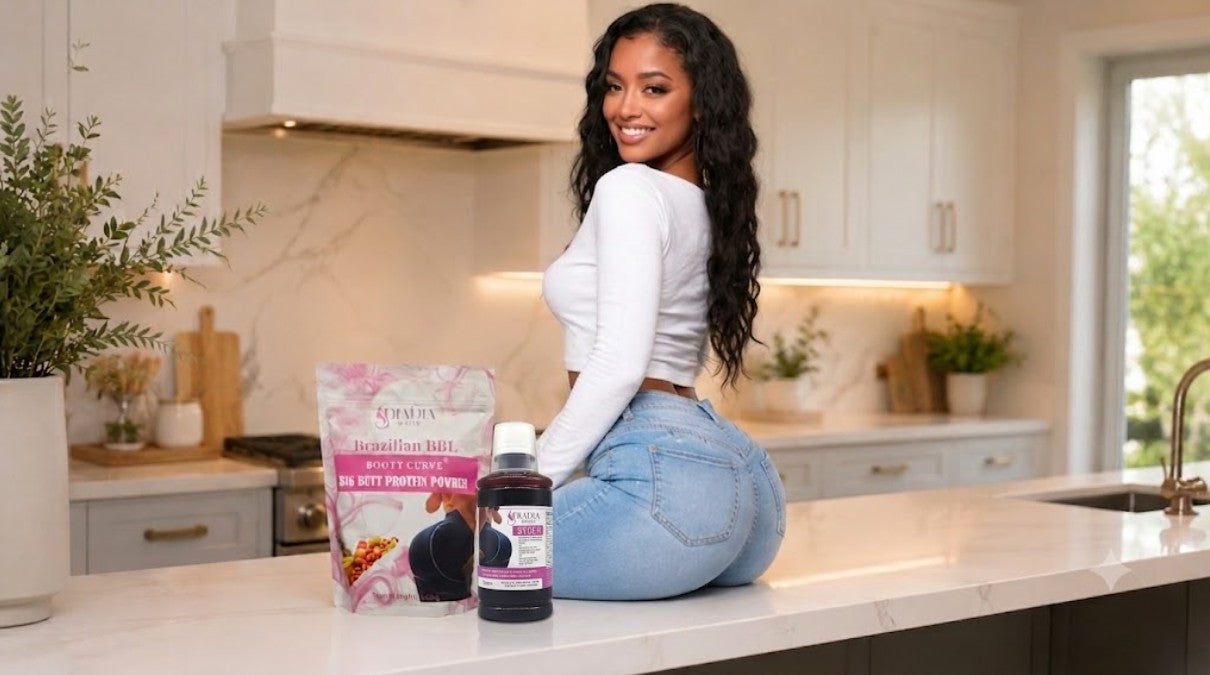 The Ultimate Peach Builder Bundle!  Booty Curve Big Butt Protein Powder & Booty Curve Syrup!