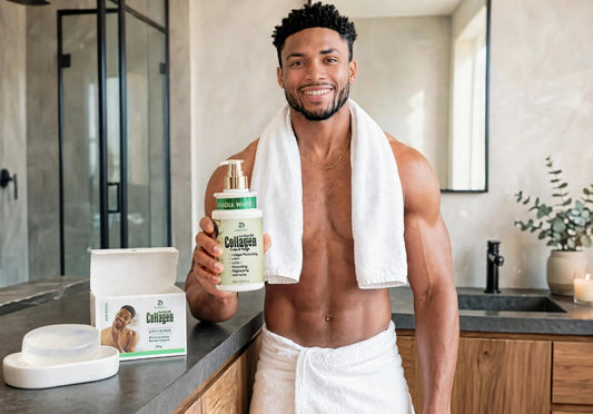 Glutathione & Collagen Skin Brightening Body Lotion and Soap for Men