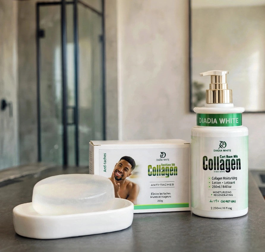 Glutathione & Collagen Skin Brightening Body Lotion and Soap for Men