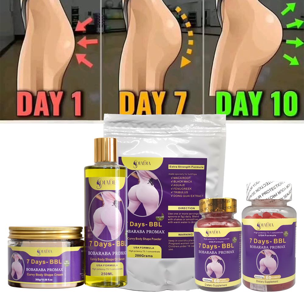 7Day BBL BOBARABA PRO MAX set oil, body shape Powder, gummy and pill