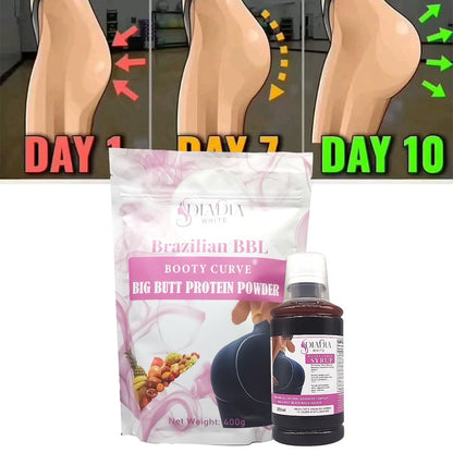 7Days BBL Booty Curve Big Butt Protein Powder & Booty Syrup Set