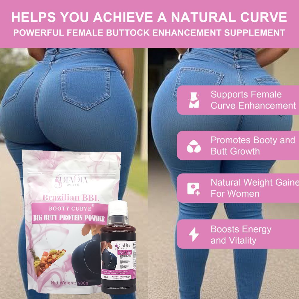 7Days BBL Booty Curve Big Butt Protein Powder & Booty Syrup Set