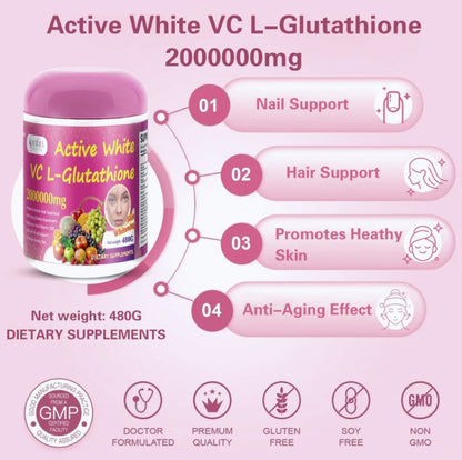 Sip Your Way to Flawless, Radiant Skin: Active White L-Glutathione Drink Mix