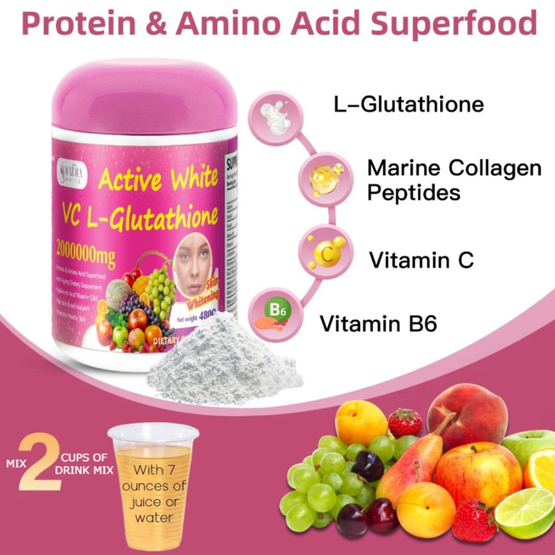 VC L-Glutathione: Protein & Amino Acid Superfood with Marine Collagen Drink Mix