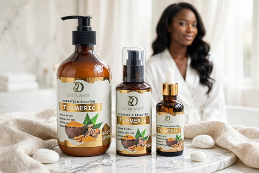 HYDTRATE & BRIGHTEN TURMERIC BODY LOTION, SERUM & FACE OIL - Complete 3 Piece Glow Set